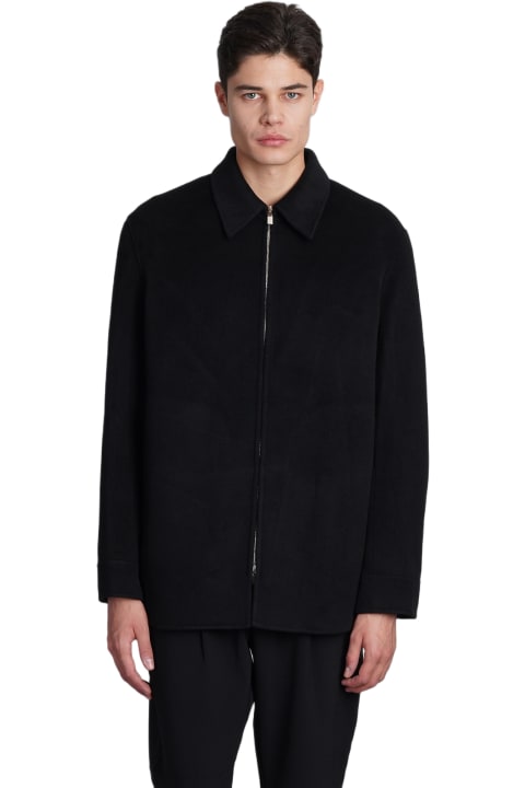 Casual Jacket In Black Wool