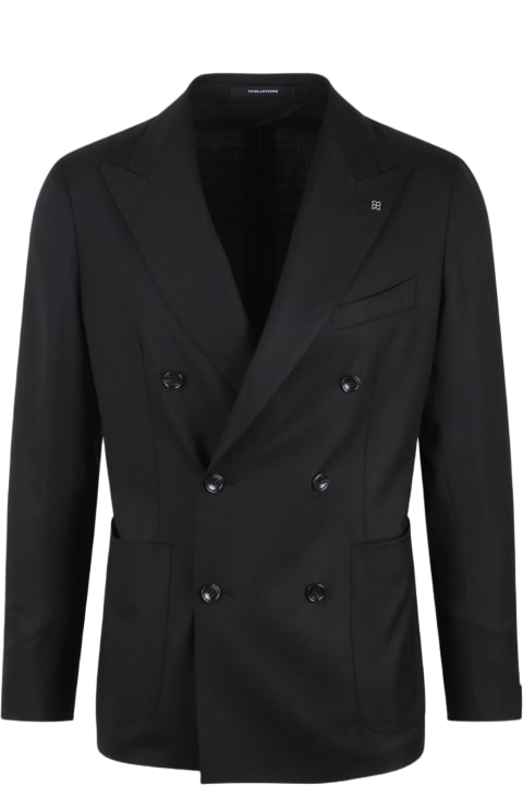 Tagliatore Coats & Jackets for Men Tagliatore Wool Canvas Double-breasted Blazer