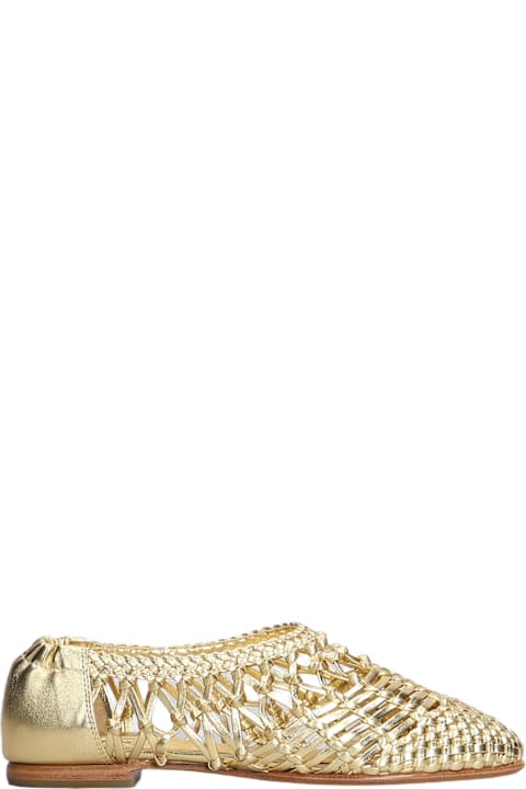 Simkhai for Women Simkhai Eden Ballet Flats In Gold Leather