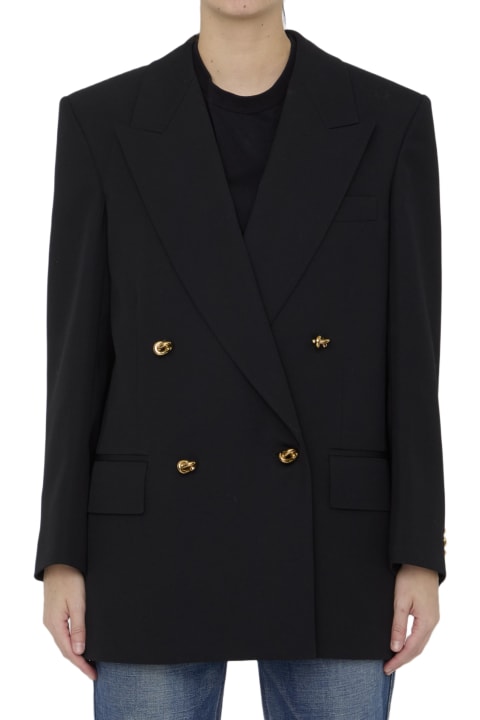 Bottega Veneta Coats & Jackets for Women Bottega Veneta Double-breasted Jacket With Knot Buttons