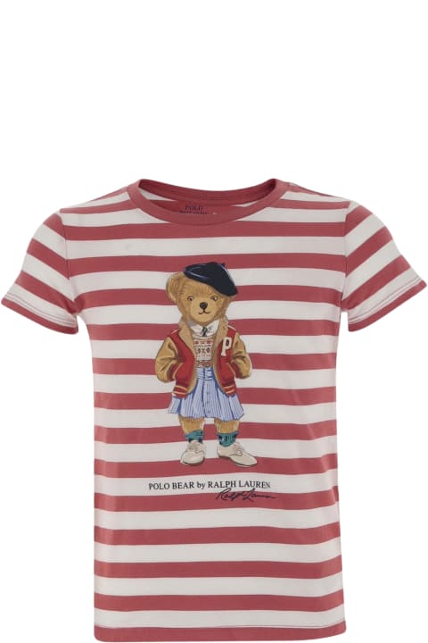 Polo Ralph Lauren T-Shirts & Polo Shirts for Girls Polo Ralph Lauren Cotton Polo Bear T-shirt