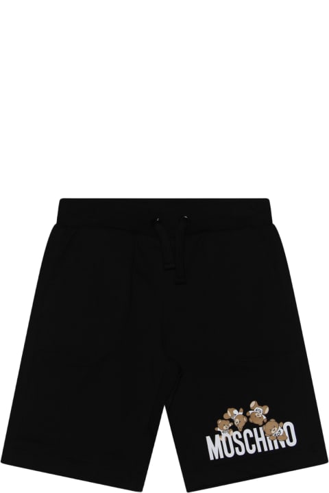 Moschino for Kids Moschino Black Cotton Shorts