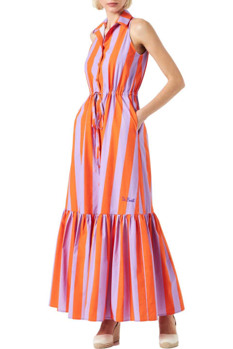 MC2 Saint Barth Dresses for Women MC2 Saint Barth Woman Halterneck Dress With Striped Print