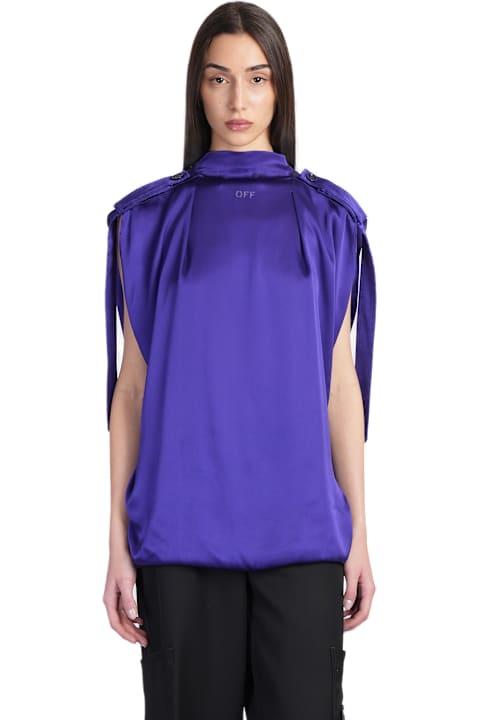 Off-White for Women Off-White Topwear In Viola Acetate