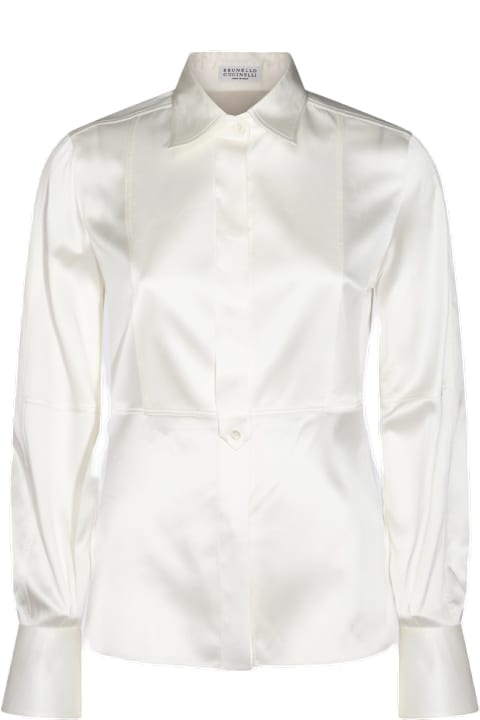 Homeware Brunello Cucinelli White Silk Shirt