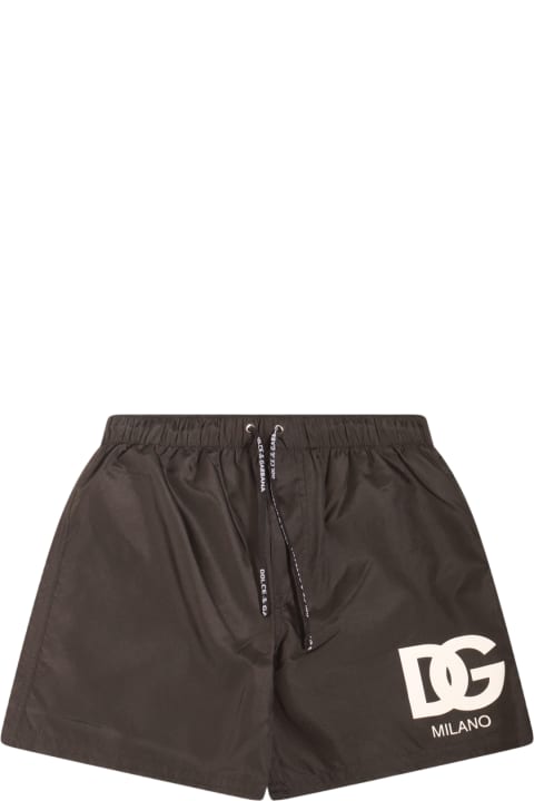 ガールズ 水着 Dolce & Gabbana Black Swim Shorts