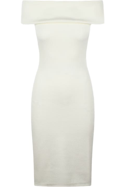 Bottega Veneta Dresses for Women Bottega Veneta Textured Nylon Off-the- Shoulder Dress