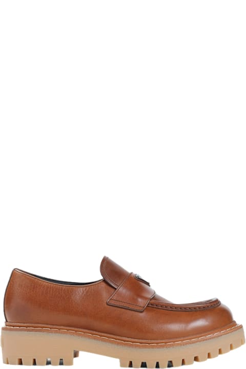 Homeware Prada Caramel Leather Loafers