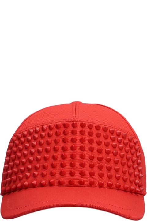 Christian Louboutin Hats for Men Christian Louboutin Hats In Red Cotton