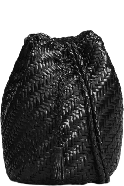 ウィメンズ Dragon Diffusionのトートバッグ Dragon Diffusion Pompom Double Hand Bag In Black Leather