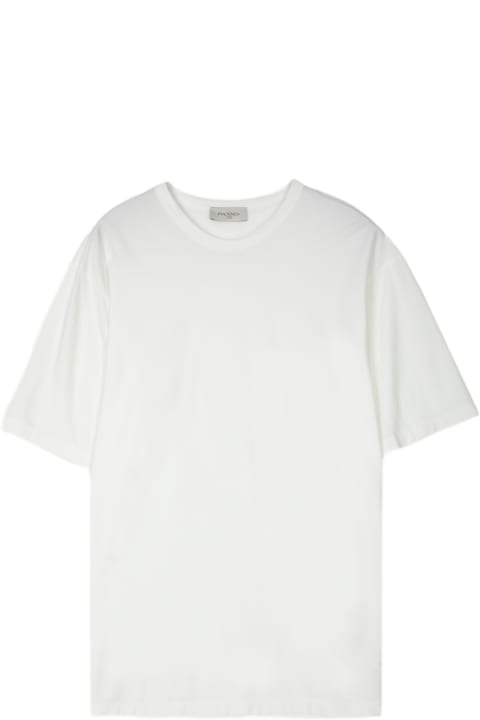 Topwear for Men Piacenza Cashmere T-shirt White lightweight cotton t-shirt