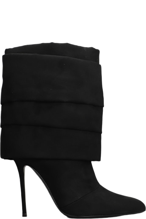Boots for Women Giuseppe Zanotti High Heels Ankle Boots In Black Suede