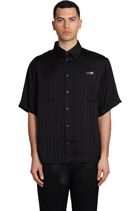 4sdesigns Shirts for Men 4sdesigns Shirt In Black Triacetate