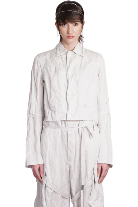 Ann Demeulemeester Coats & Jackets for Women Ann Demeulemeester Casual Jacket In Beige Cotton