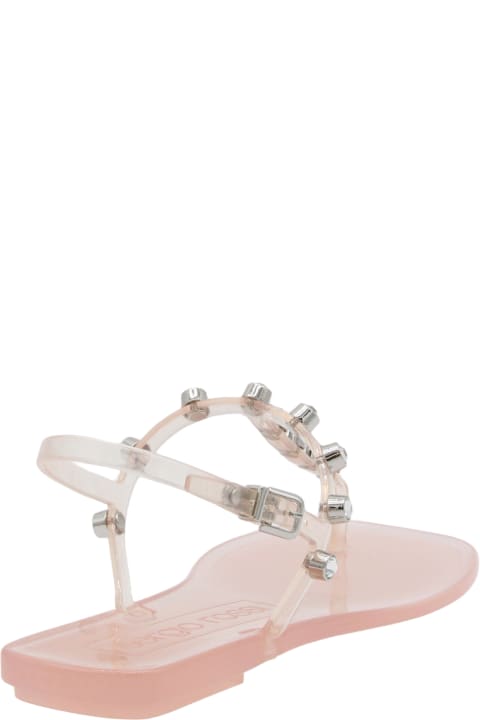 Sergio Rossi Sandals for Women Sergio Rossi Powder Pink Rubber Sr1 Jelly Flats