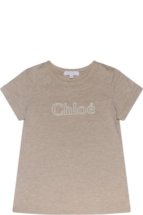 Topwear for Girls Chloé Beige Cotton T-shirt