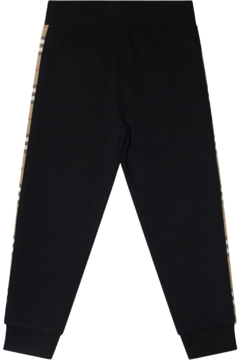 Bottoms for Girls Burberry Black Cotton Track Pants
