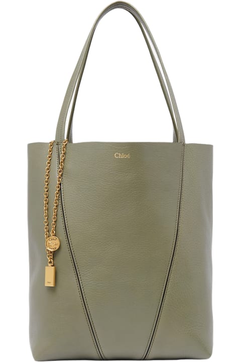 Homeware Chloé Chloé Spin Tote Bag In Maroon Leather