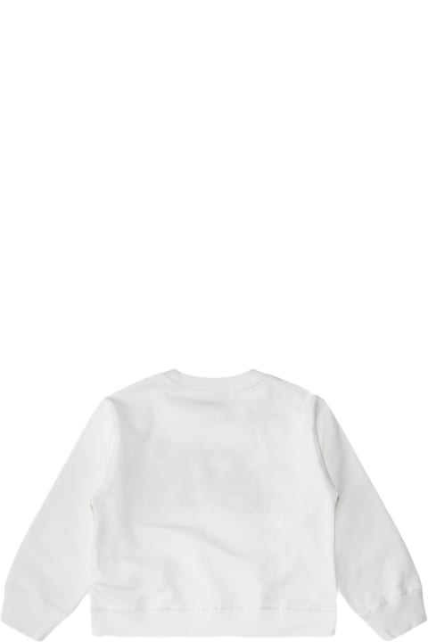 Sweaters & Sweatshirts for Girls Monnalisa White Cotton Sweatshirt