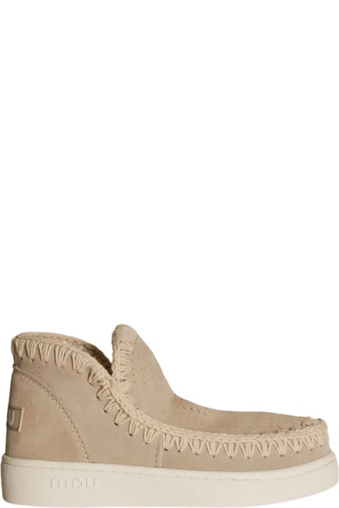 Mou Sneakers for Women Mou Summer Eskimo Sneaker Per.sue Laser Cut Beige Suede Ankle Boot - Summer Eskimo Sneaker
