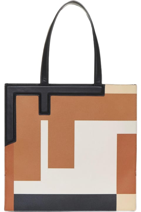 Fashion for Women Fendi Fendi Flip Medium Ff Puzzle Leather Bag
