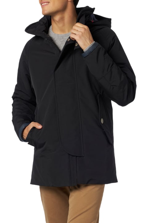 Homeware MC2 Saint Barth Man Anthracite Grey Hooded Parka Jacket Voyager