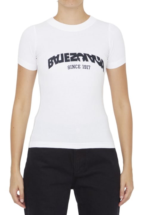 Balenciaga Sale for Women Balenciaga Back Flip Logo T-shirt