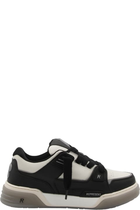 REPRESENT Sneakers for Men REPRESENT White And Black Leather Sneakers