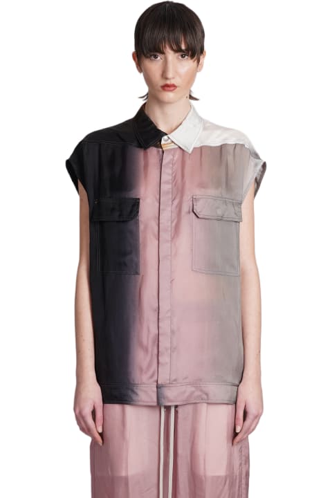Rick Owens for Women Rick Owens Sl Jumbo Outershirt Shirt In Multicolor Polyamide Polyester