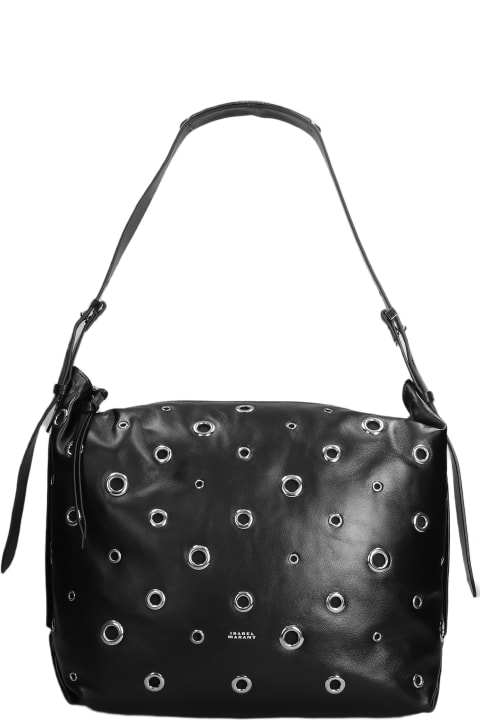 Fashion for Women Isabel Marant Leyden Large Shoulder Bag In Black Leather