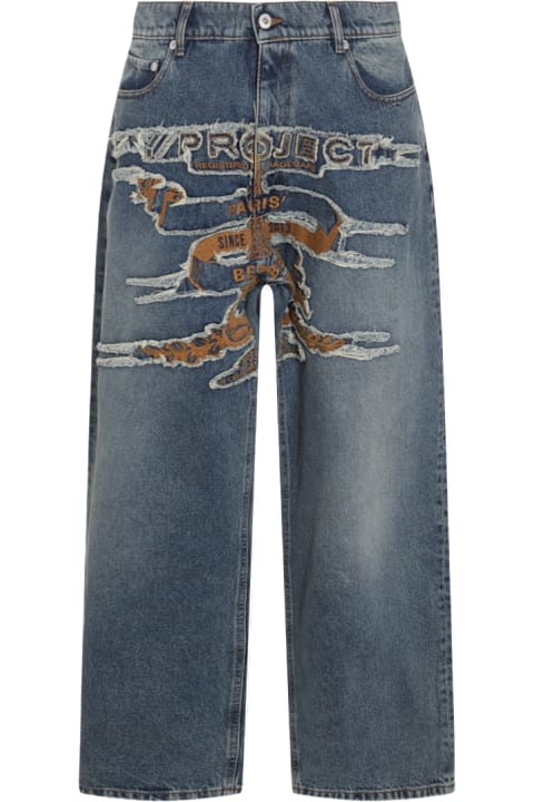 Y/Project for Men Y/Project Blue Cotton Jeans
