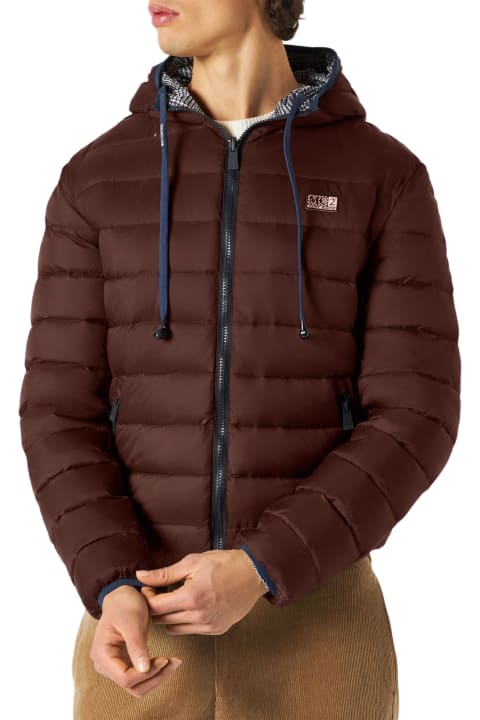 Homeware MC2 Saint Barth Man Double Face Brown Down Jacket Courchevel