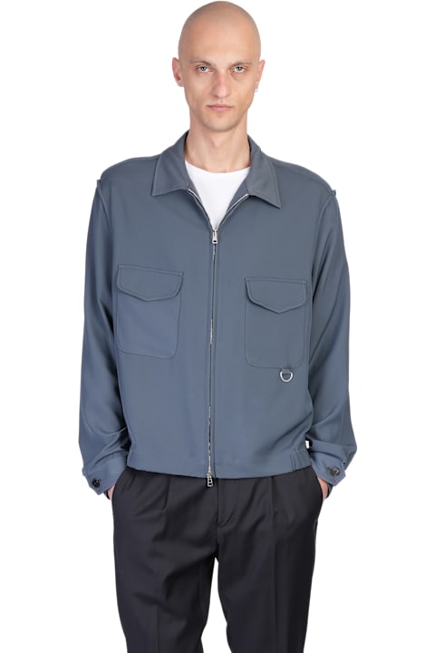 Low Brand Clothing for Men Low Brand Casual Jacket In Grey Polyester