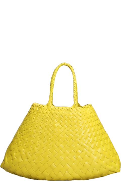 Bags Sale for Women Dragon Diffusion Santa Croce Small Tote In Yellow Leather