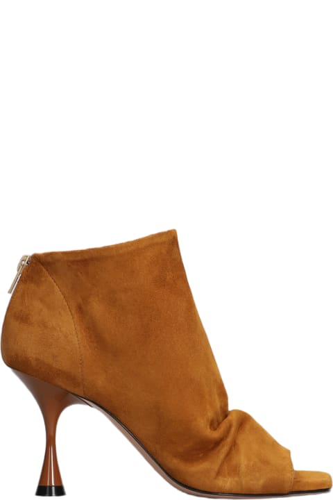 Sandals for Women Marc Ellis High Heels Ankle Boots In Leather Color Suede