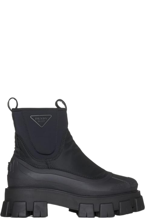 Boots for Men Prada Monolith Re-nylon Boots