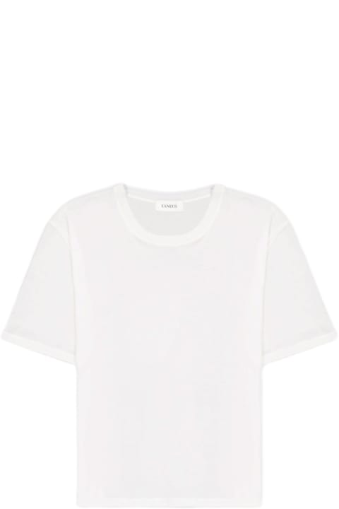Laneus Topwear for Men Laneus Crewneck Man White ultra-light cotton t-shirt