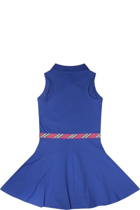 Polo Ralph Lauren Jumpsuits for Girls Polo Ralph Lauren Blue Iris Cotton Polo Dress