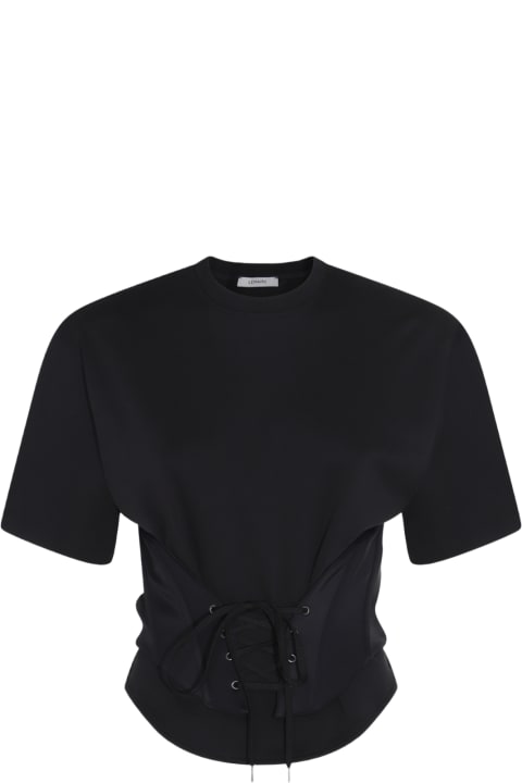 Mugler Topwear for Women Mugler Black Cotton T-shirt