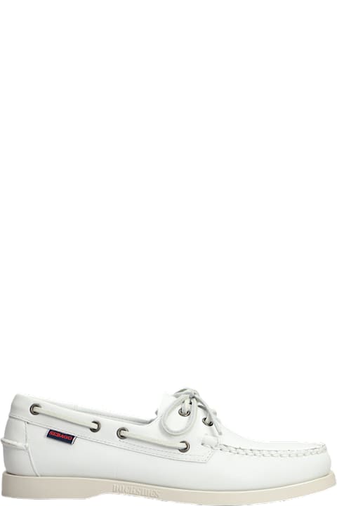 Sebago Shoes for Men Sebago Portland Loafers In White Leather