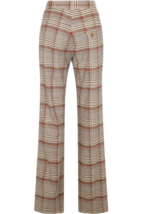 Fashion for Women Vivienne Westwood Brown Multicolour Viscose-wool Blend Trousers