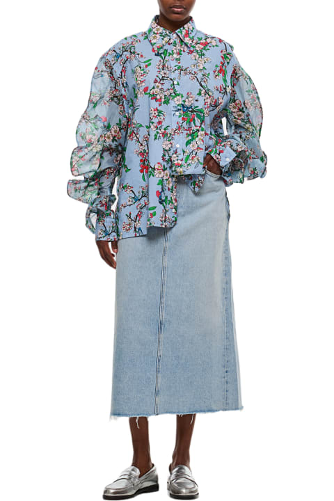 AGOLDE Clothing for Women AGOLDE Della Midi Denim Skirt