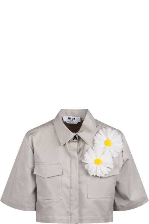 Fashion for Women MSGM Msgm Cropped Shirt With Daisies