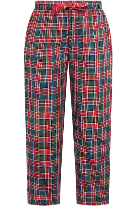 Homeware MC2 Saint Barth Kid Pajama Pants With Tartan Print