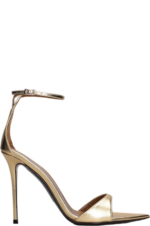 Homeware Giuseppe Zanotti Intriigo Strap 105 Sandals In Gold Leather