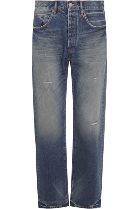 Purple Brand Jeans for Men Purple Brand Dark Blue Calcium Powder Jeans