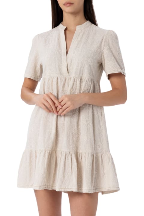 Homeware MC2 Saint Barth Woman Sangallo Lace Cotton Short Dress Siara