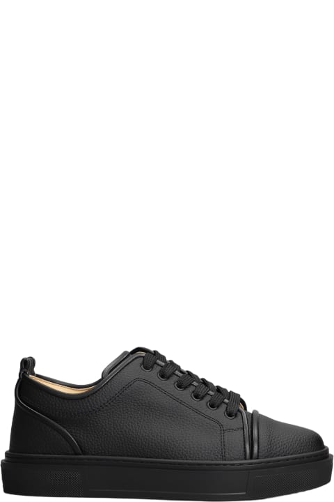 Sneakers for Men Christian Louboutin Adolon Junior Sneakers In Black Leather