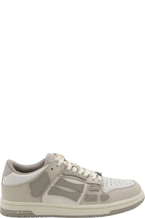 Fashion for Women AMIRI White And Grey Leather Sneakers