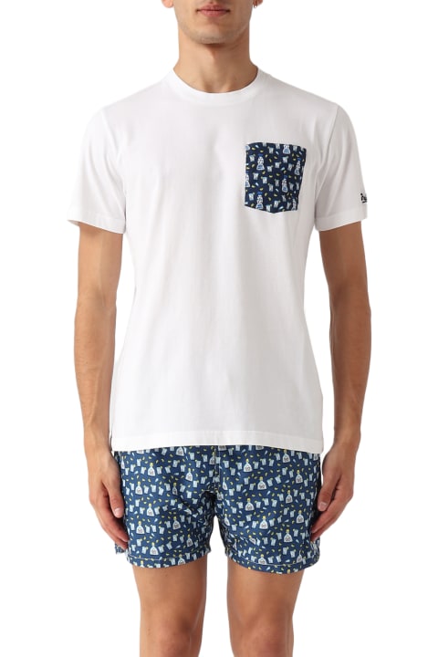 Topwear for Men MC2 Saint Barth Cotton T-shirt Whith Printed Details T-shirt